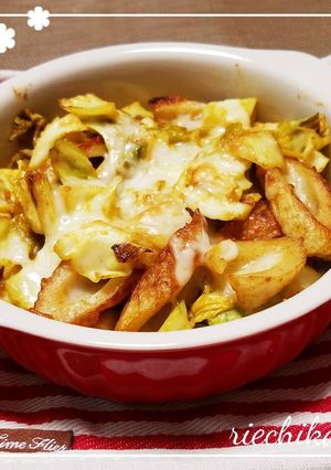 キャベツと竹輪のカレー炒め チーズのせ-レシピのメイン写真