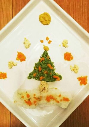 離乳食中期│クリスマスプレート-レシピのメイン写真