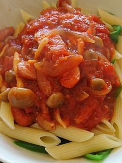 時短!ソーセージのトマトソースパスタ-レシピのメイン写真