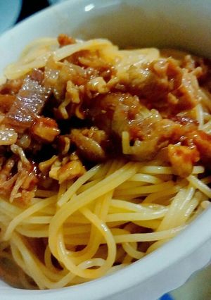 豚肉でミートスパゲッティ-レシピのメイン写真