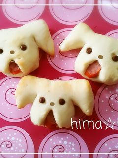 レンジ発酵で簡単☆可愛い「チーズ犬パン」-レシピのメイン写真