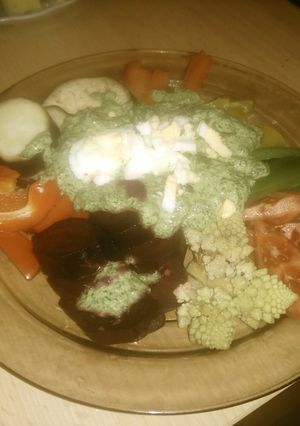 グリーンソースと温野菜-レシピのメイン写真