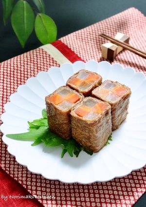 お節料理☆牛肉の紅白巻き-レシピのメイン写真
