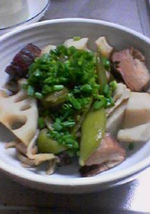 シャキシャキれんこんと豚肉の煮物♪-レシピのメイン写真