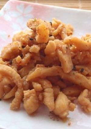 ぱぱっと常備菜♪細切り鶏肉の甘辛生姜煮-レシピのメイン写真