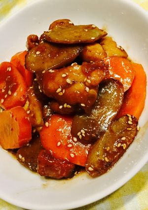 ご飯が進む＊ごぼうと鶏肉の甘辛いため-レシピのメイン写真