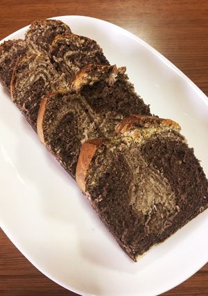 アイス入りマーブルパウンドケーキ-レシピのメイン写真