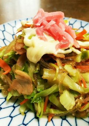 ヘルシー✳簡単美味✳焼そば風春雨-レシピのメイン写真