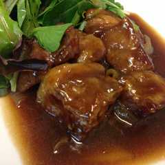 A picture of お肉をしっかり食べる酢豚.