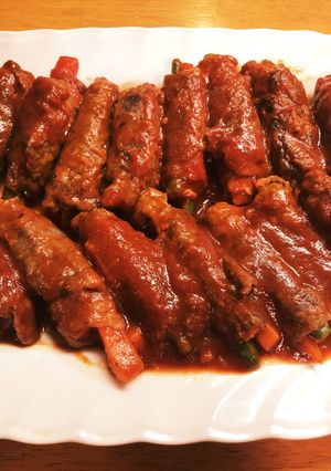 野菜の肉巻きトマトソース♡-レシピのメイン写真