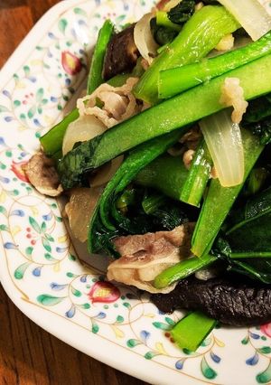 小松菜と牛肉のナンプラー炒め-レシピのメイン写真