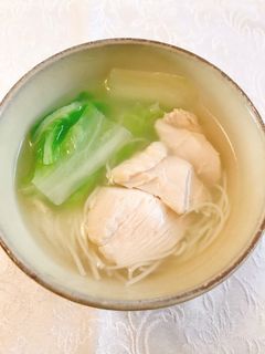 温まりましょ❣️白菜と鶏のあっさり煮麺-レシピのメイン写真