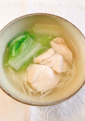 温まりましょ❣️白菜と鶏のあっさり煮麺-レシピのメイン写真