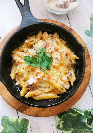 サバ水煮缶で♪茹でない焼きパスタ-レシピのメイン写真