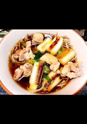 鶏モモ肉で十分!!鴨南蛮風鶏南蛮そば-レシピのメイン写真