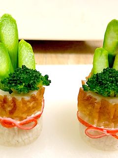 ♡♡お正月にアスパラと竹輪で門松♡♡-レシピのメイン写真