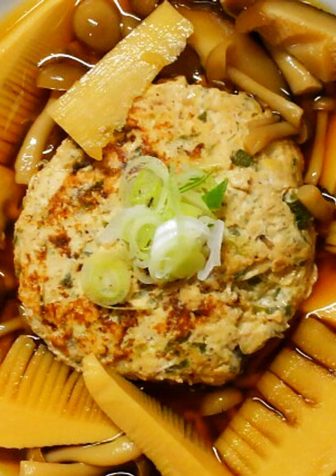 簡単和食✿鶏ハンバーグ たけのこソース✿-レシピのメイン写真
