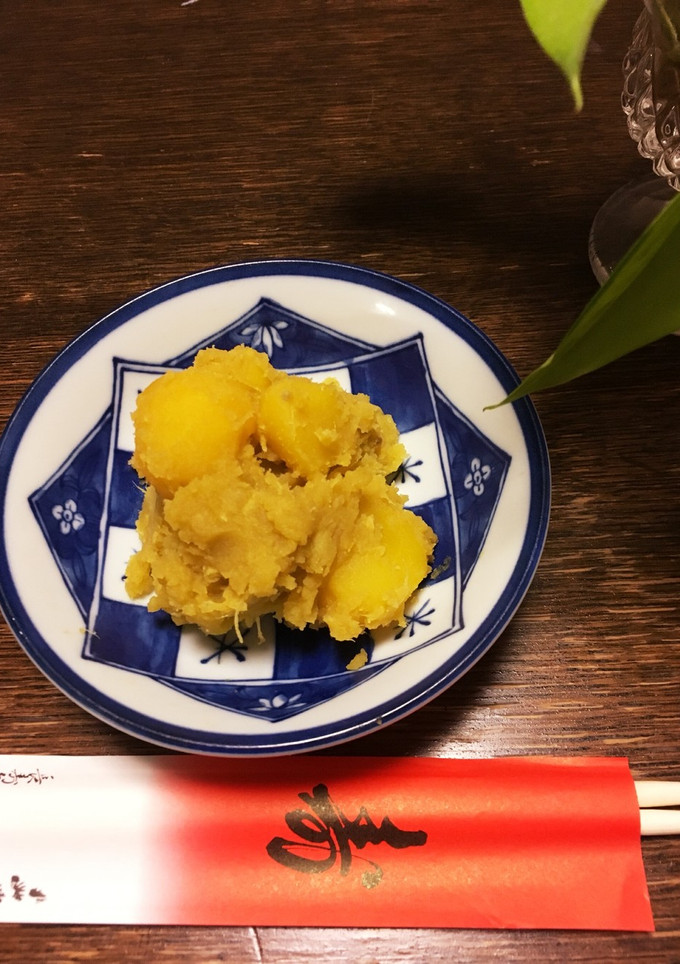 茹でた薩摩芋を混ぜて栗きんとん-レシピのメイン写真