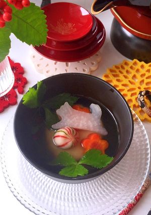 干支大根 お雑煮-レシピのメイン写真