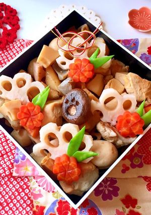 あしあと模様の椎茸入り 筑前煮-レシピのメイン写真