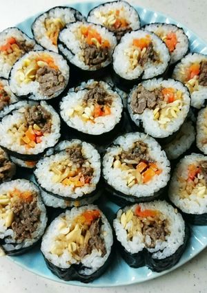 コストコのプルコギビーフで簡単キンパ-レシピのメイン写真