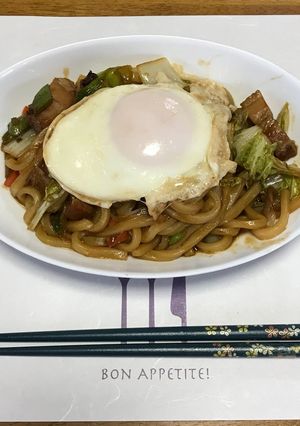 甘辛くて美味しい♡焼きうどん-レシピのメイン写真