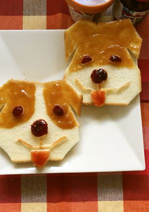 いぬパン✨トーストワンちゃん♪戌年レシピ-レシピのメイン写真