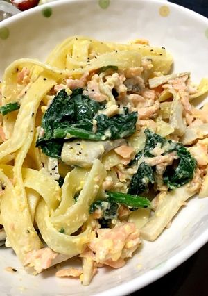 簡単フィットチーネ(クリームソース)-レシピのメイン写真