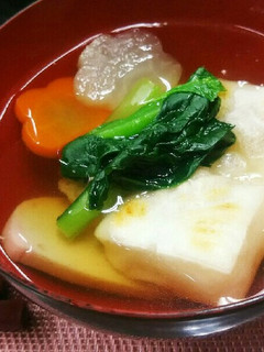 簡単介護食♥パッククッキングでお雑煮-レシピのメイン写真