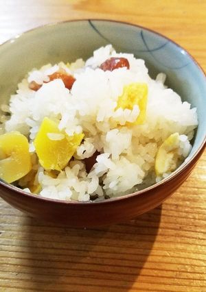 簡単　甘めの栗おこわ-レシピのメイン写真