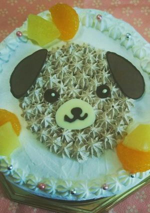 戌年⭐犬のデコレーションケーキ-レシピのメイン写真