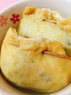豆腐と鶏ひき肉の巾着煮-レシピのメイン写真