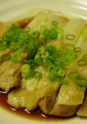 ◎簡単レンジ蒸し鶏で♪ねぎ醤油かけ-レシピのメイン写真