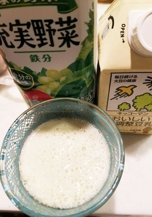 簡単野菜ジュース豆乳割り-レシピのメイン写真