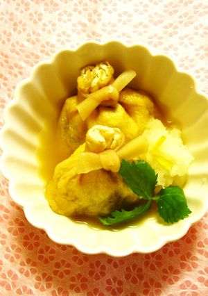 おせち（煮物）リメイク☆お揚げの福袋♪-レシピのメイン写真