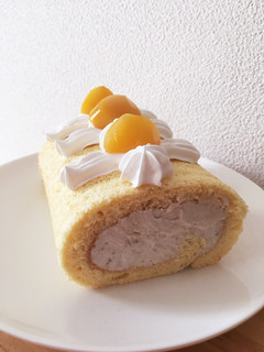 残った栗きんとんで! 栗ロールケーキ♪-レシピのメイン写真
