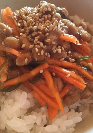おせちアレンジ！納豆と松前漬けご飯-レシピのメイン写真