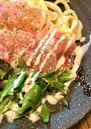 生ハムベビーリーフのジェノバサラダうどん-レシピのメイン写真