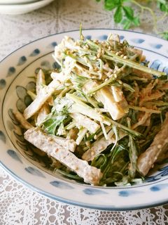 ごぼうが美味しい♡ごぼうと水菜のサラダ-レシピのメイン写真