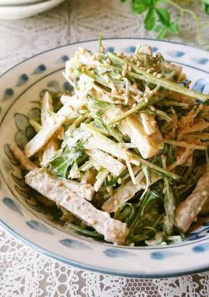 ごぼうが美味しい♡ごぼうと水菜のサラダ-レシピのメイン写真