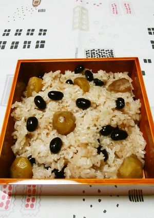 リメイク♬お正月黒豆煮deおこわを炊く✿-レシピのメイン写真