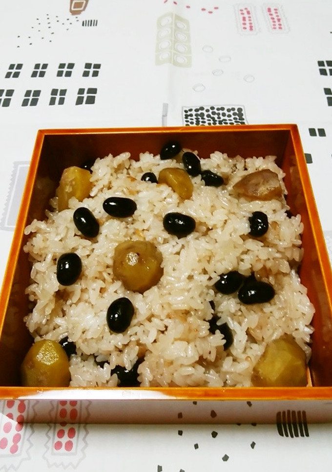 リメイク♬お正月黒豆煮deおこわを炊く✿-レシピのメイン写真