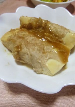 豆腐の肉巻き　オイスターガーリック-レシピのメイン写真