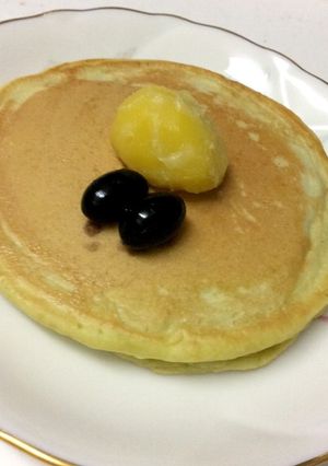 おせちリメイク〜栗きんとんでホットケーキ-レシピのメイン写真