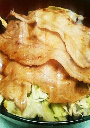 簡単☆しょうが焼き丼　豚ロース-レシピのメイン写真