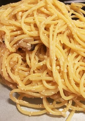 シンプルパスタ(明太子・きのこ)-レシピのメイン写真