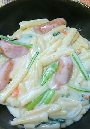 時短20分!! ホワイトショートパスタ-レシピのメイン写真