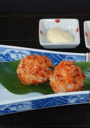 さといもの桜えび揚げ♪初日の出風-レシピのメイン写真