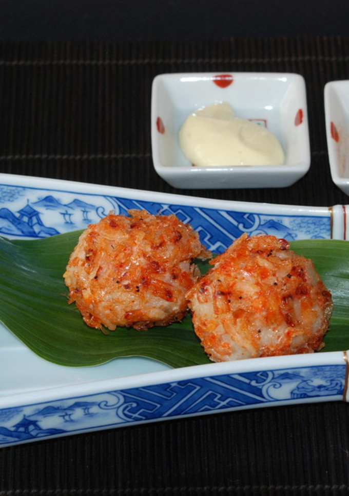 さといもの桜えび揚げ♪初日の出風-レシピのメイン写真