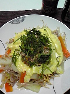 簡単!納豆皿うどん-レシピのメイン写真